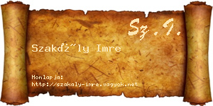 Szakály Imre névjegykártya